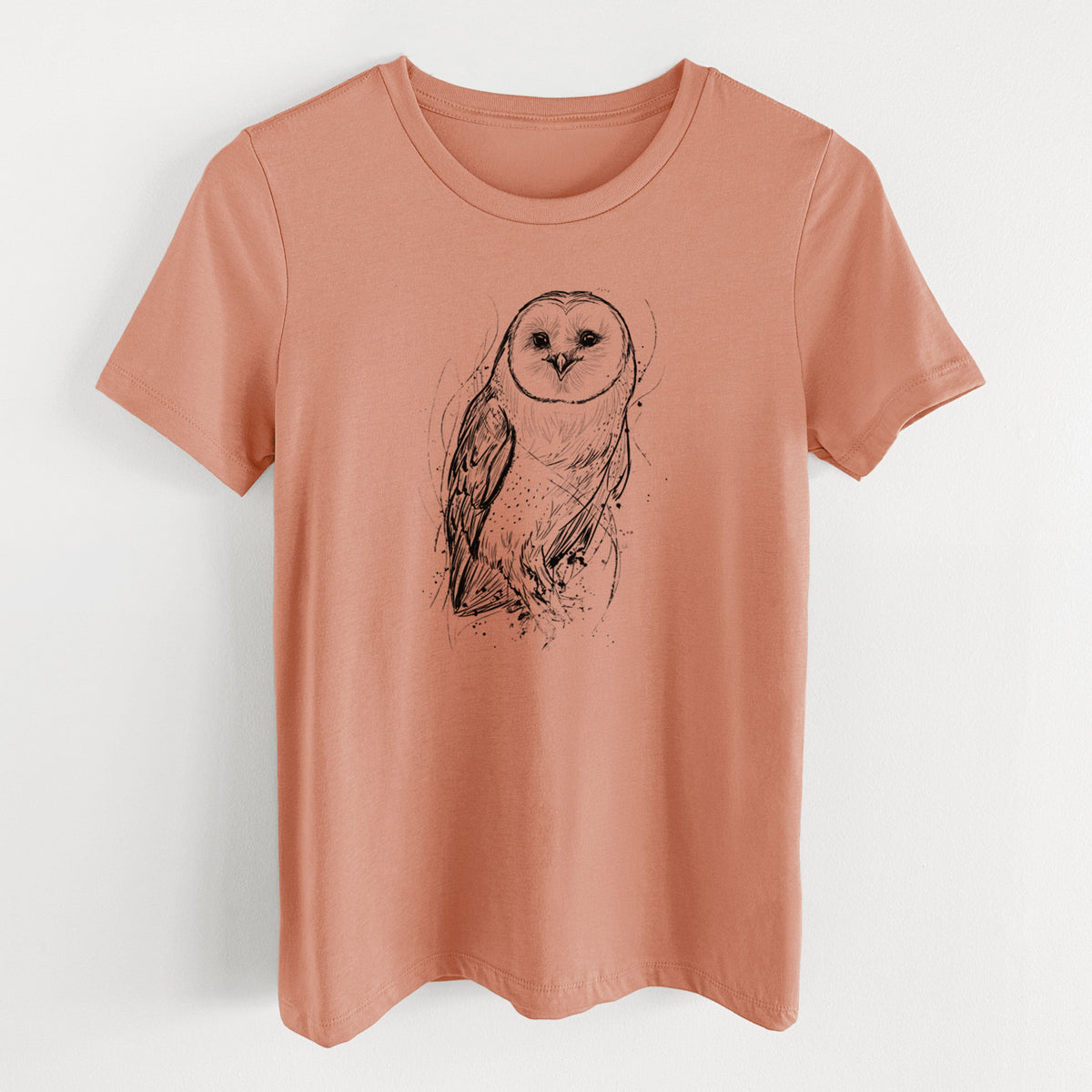 Barn Owl - Tyto alba - Women's Lightweight Relaxed Fit 100% Cotton Crewneck