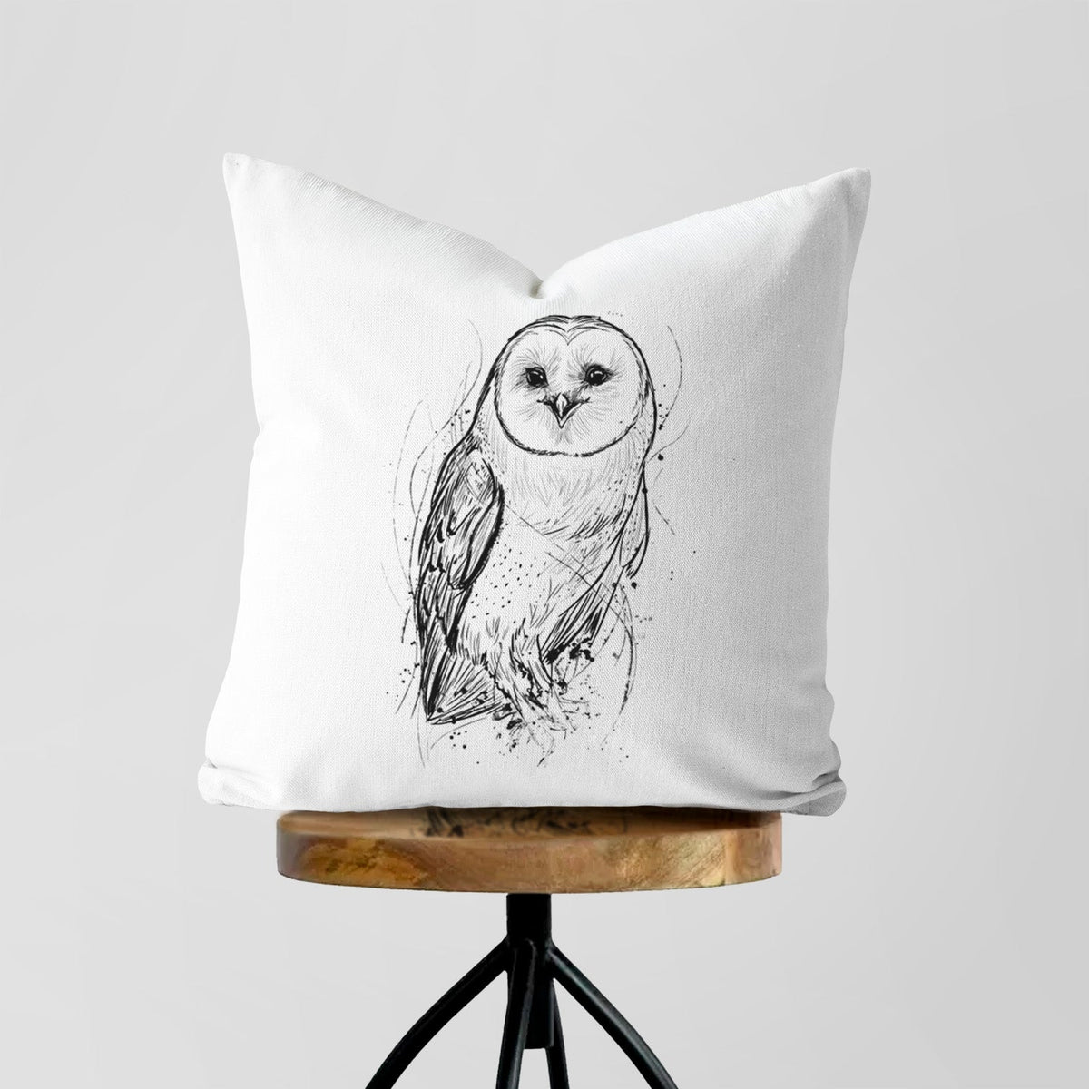 Barn Owl - Tyto alba - Throw Pillow Cover