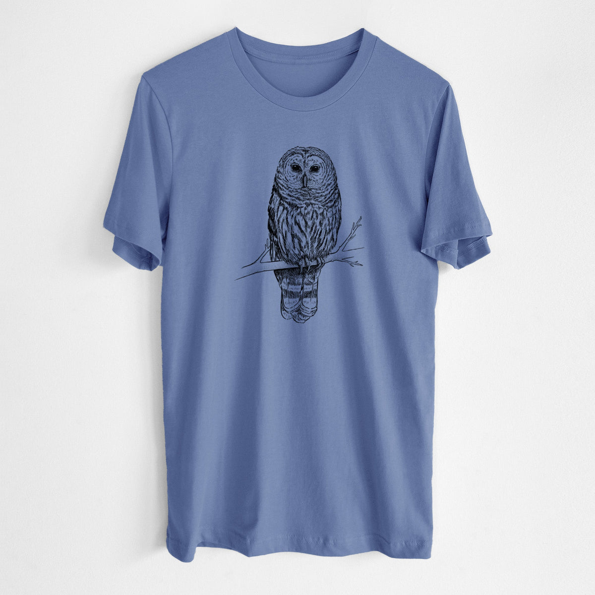 Barred Owl - Strix varia - Lightweight 100% Cotton Unisex Crewneck