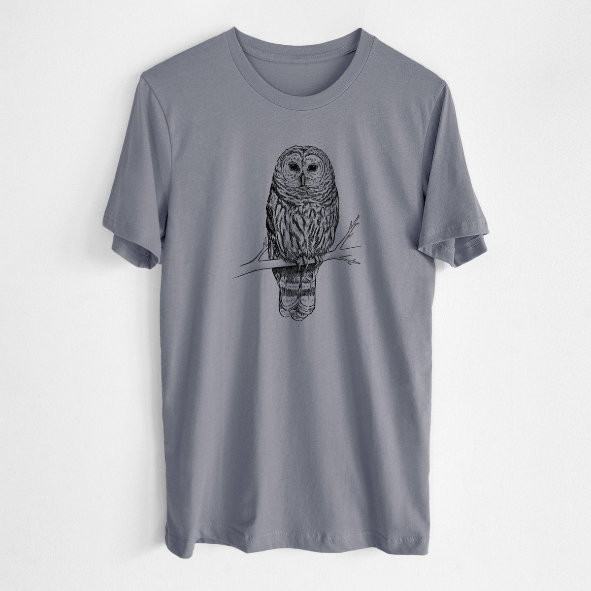 Barred Owl - Strix varia - Lightweight 100% Cotton Unisex Crewneck