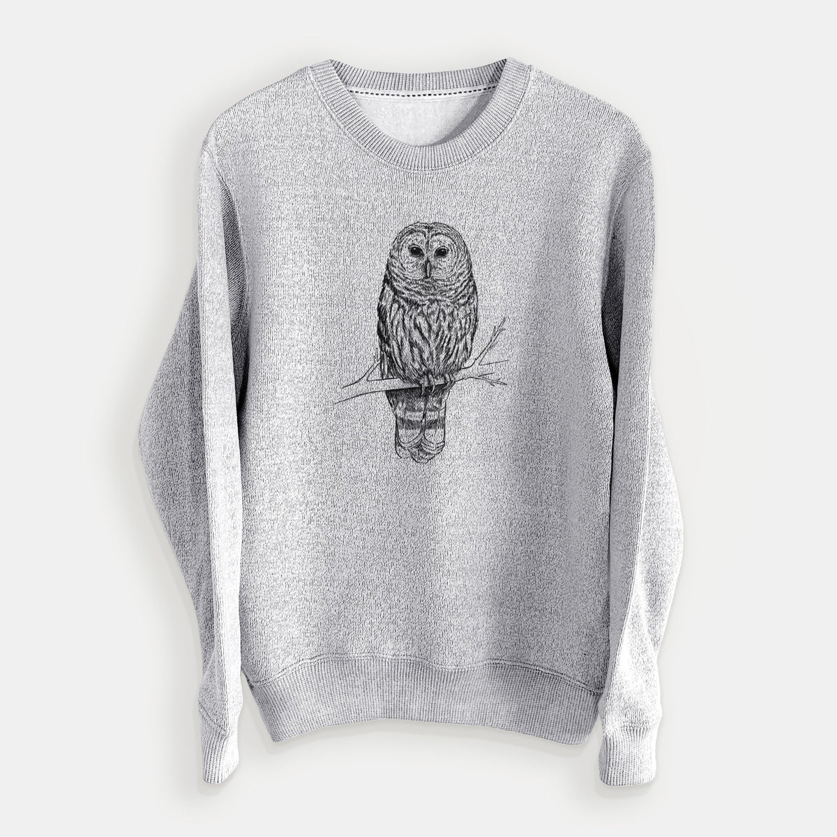 Barred Owl - Strix varia - Knit Sweatshirt