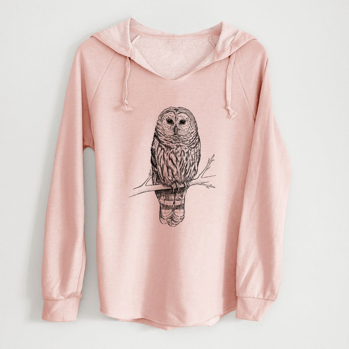 Barred Owl - Strix varia - Cali Wave Hooded Sweatshirt