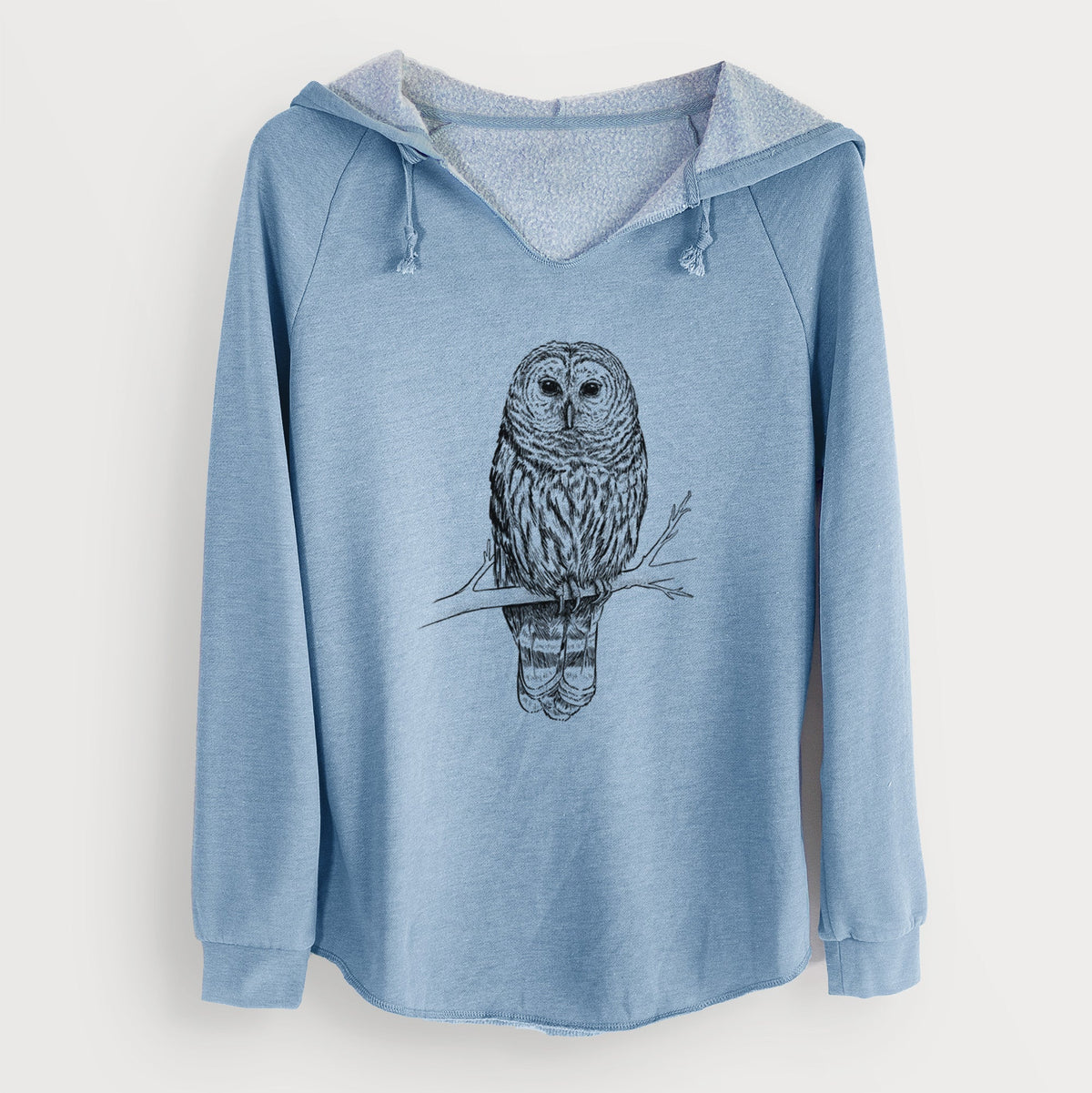 Barred Owl - Strix varia - Cali Wave Hooded Sweatshirt