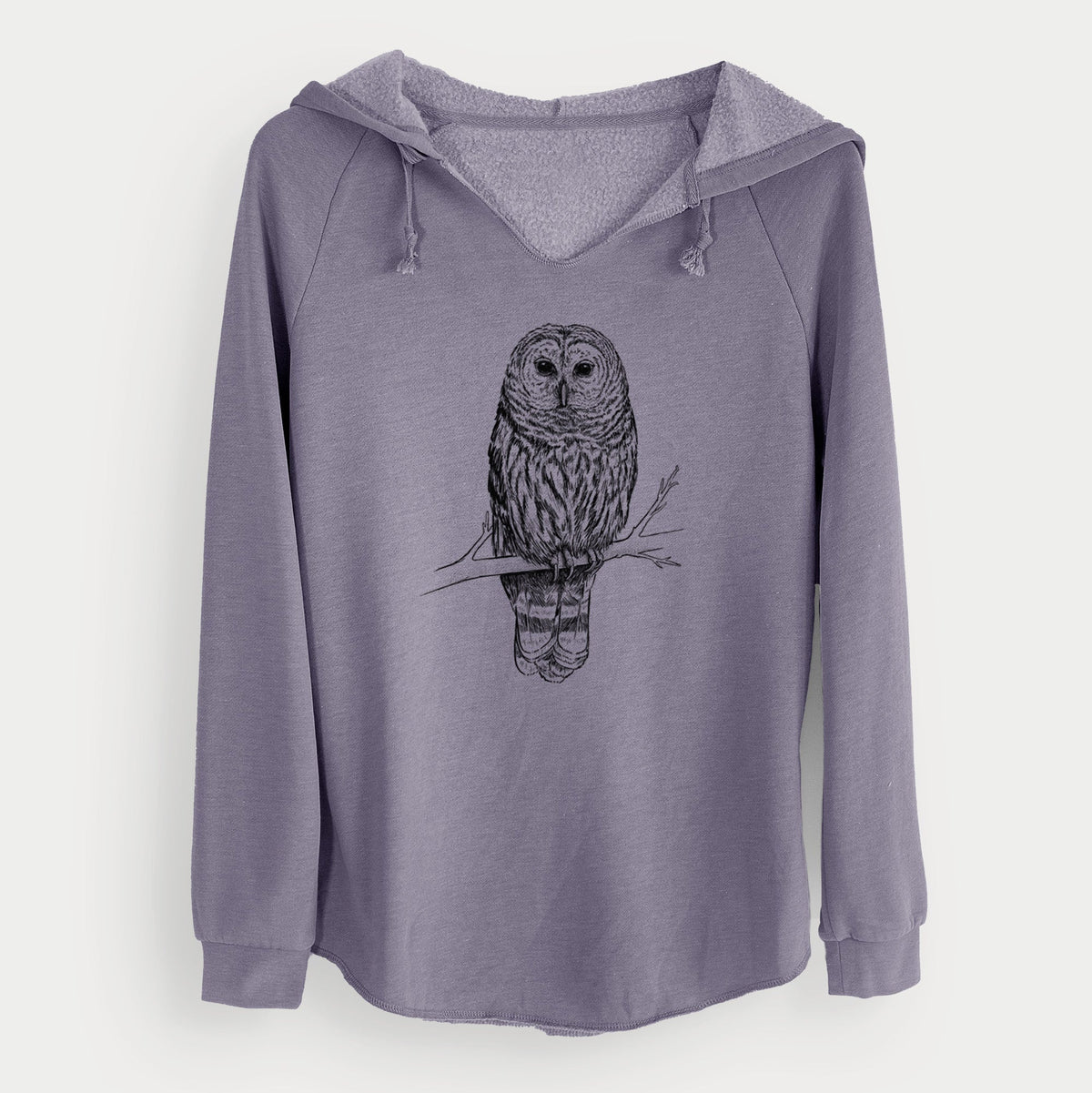 Barred Owl - Strix varia - Cali Wave Hooded Sweatshirt