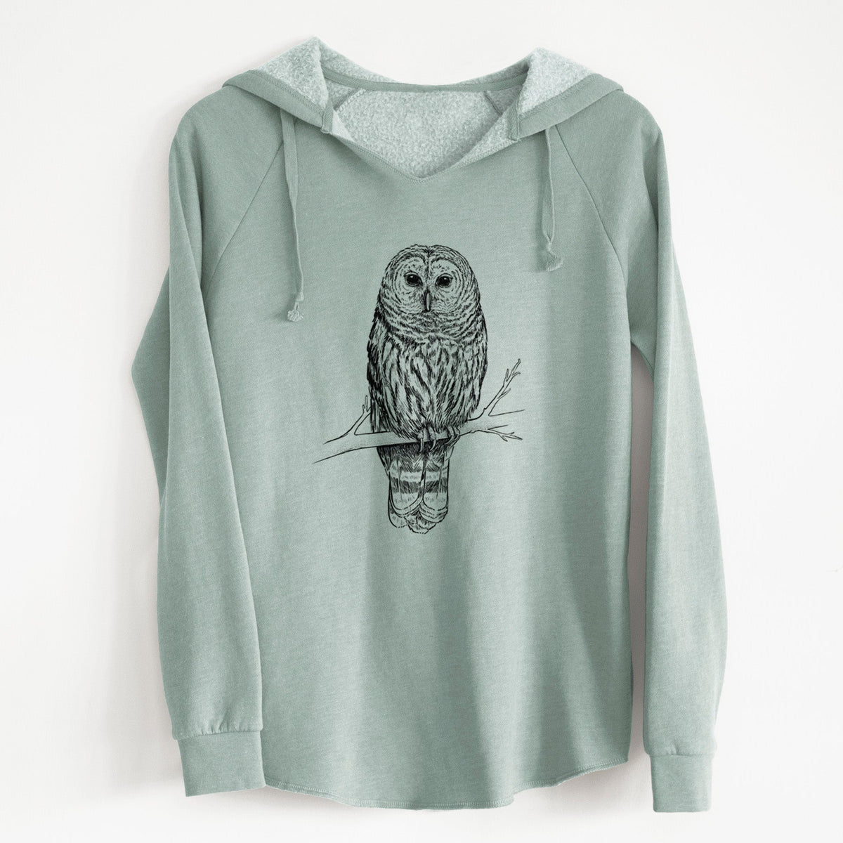 Barred Owl - Strix varia - Cali Wave Hooded Sweatshirt