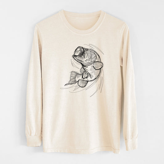 Largemouth Bass Fish - Micropterus salmoides - Unisex Comfort Colors 100% Cotton Long Sleeve