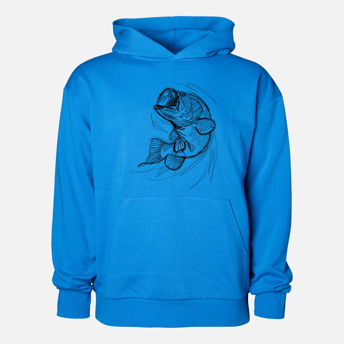 Largemouth Bass Fish - Micropterus salmoides  - Statement Midweight Hoodie