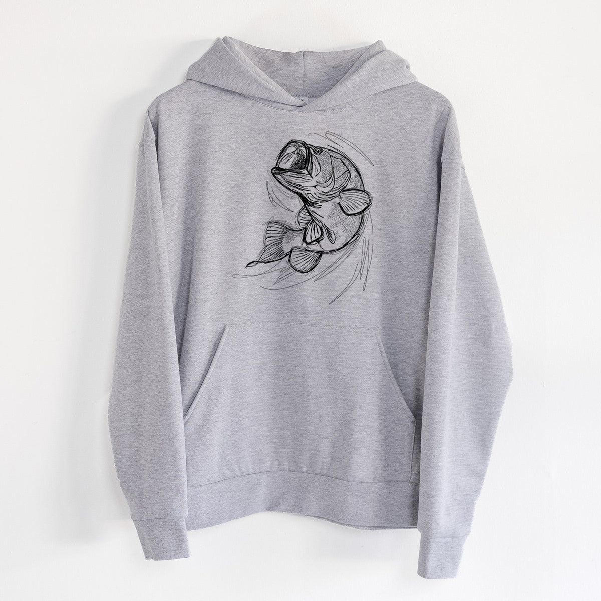 Largemouth Bass Fish - Micropterus salmoides  - Statement Midweight Hoodie
