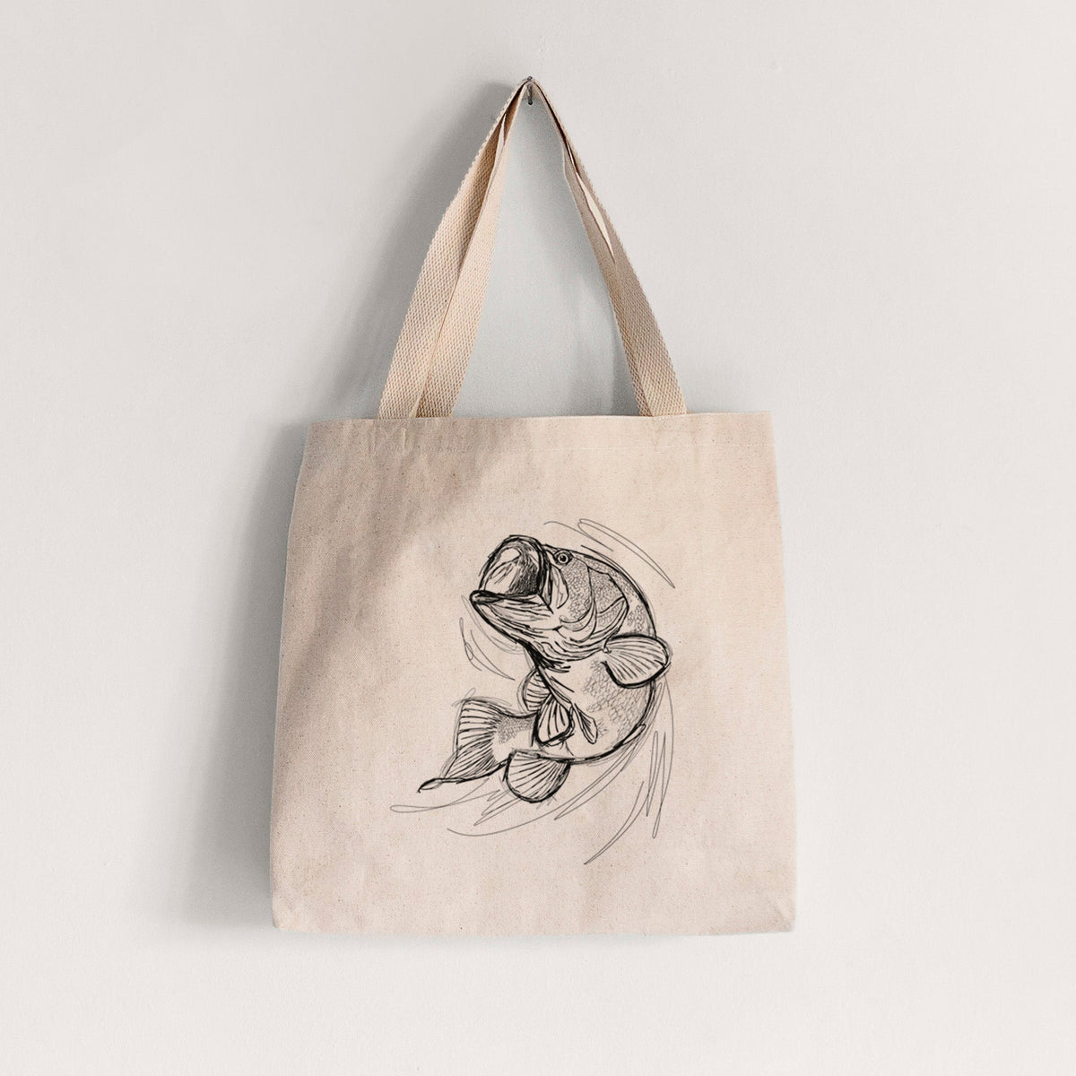 Largemouth Bass Fish - Micropterus salmoides - Tote Bag