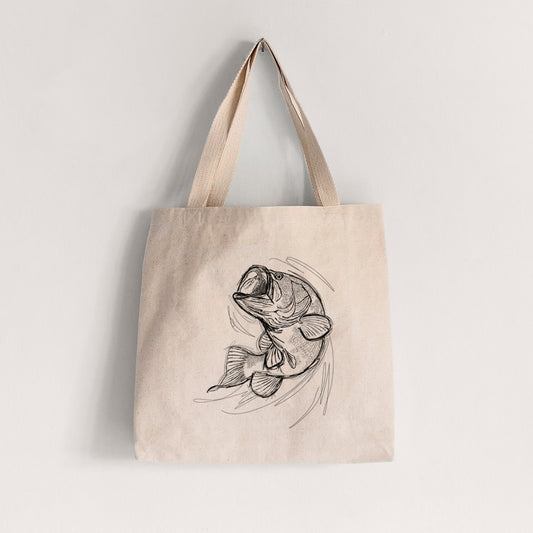 Largemouth Bass Fish - Micropterus salmoides - Tote Bag