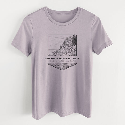 Bass Harbor Head Light Station - Acadia National Park - Women's Lightweight Relaxed Fit 100% Cotton Crewneck