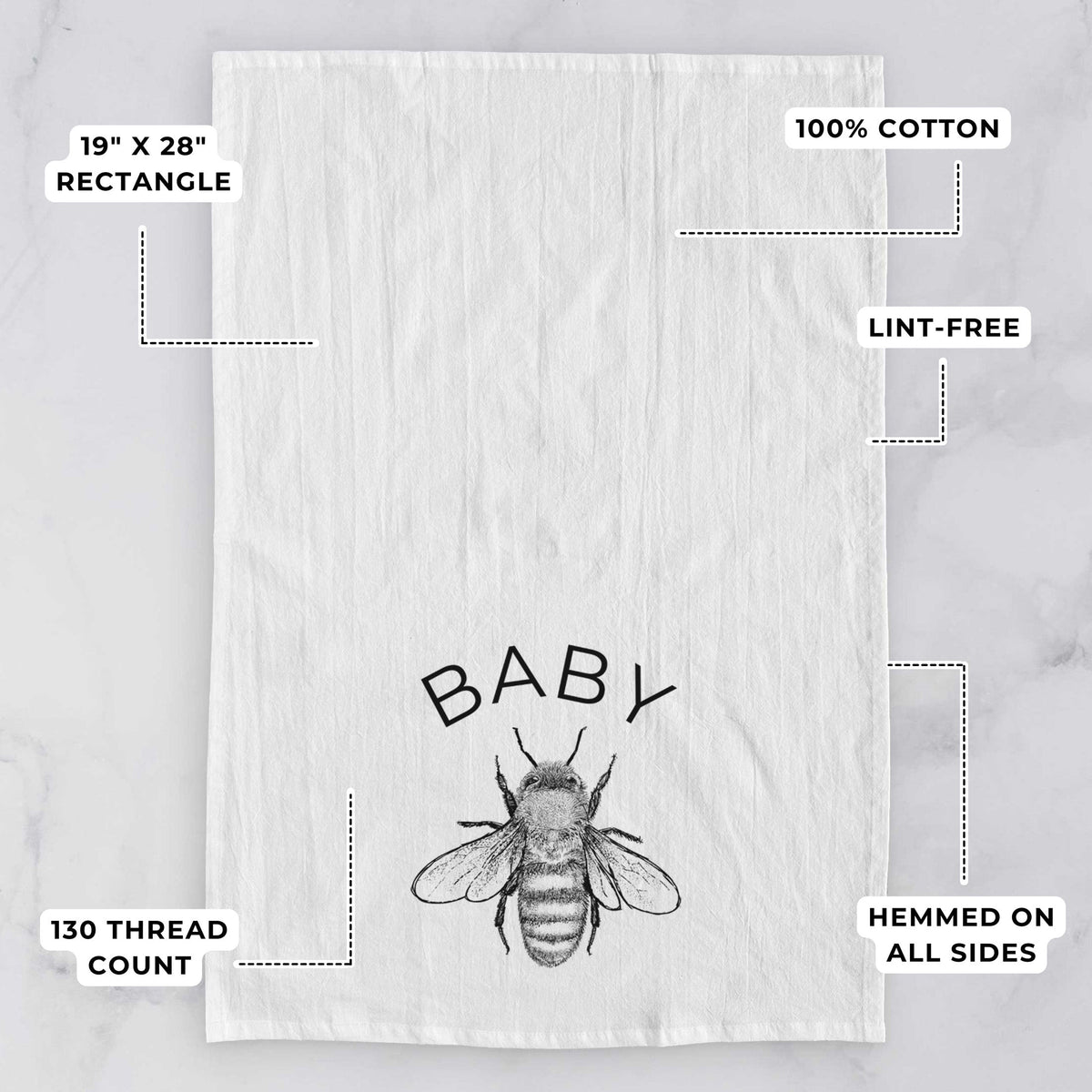 Baby Bee Tea Towel