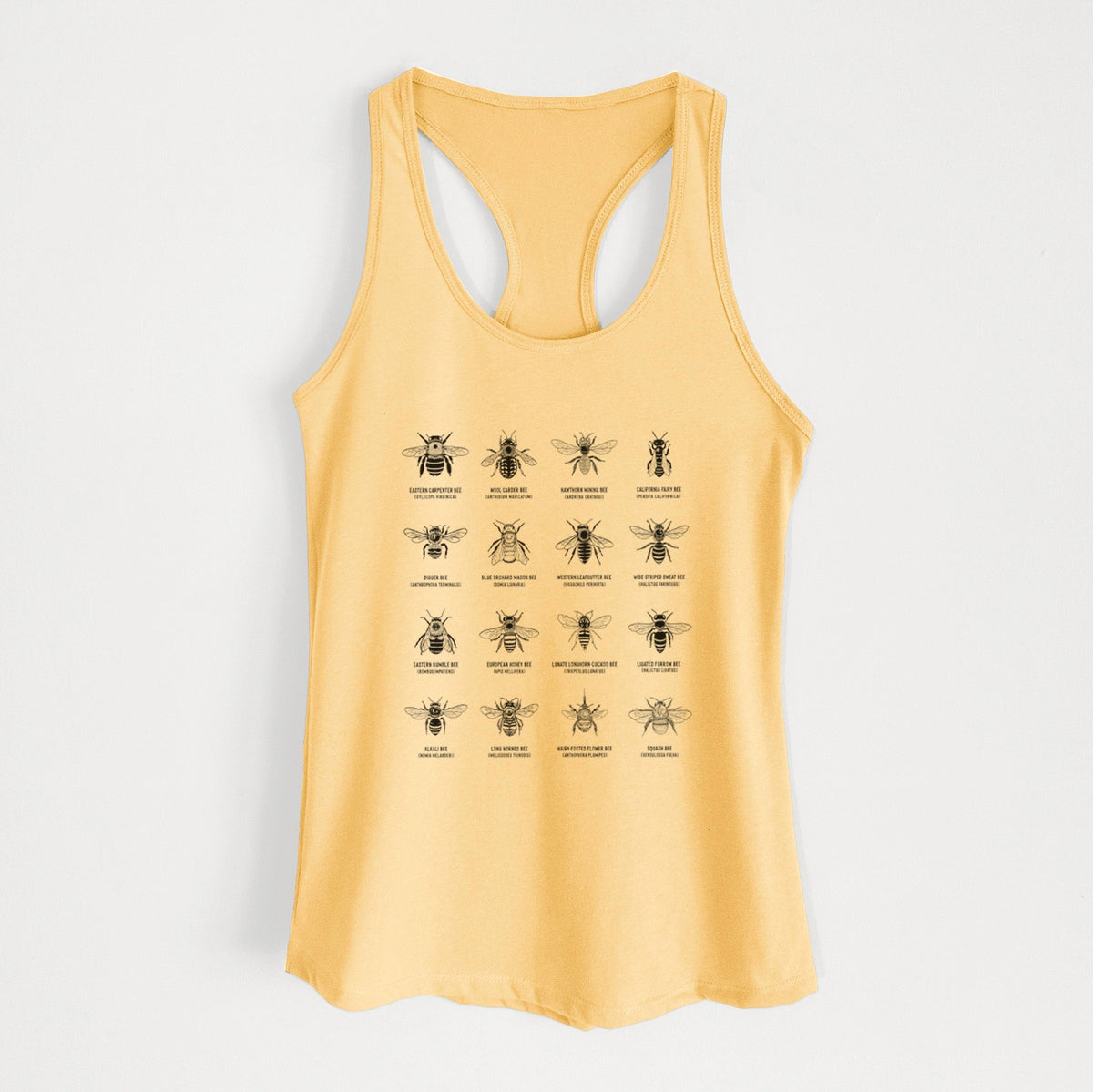 Bee Chart - Bees in North America - Women's Racerback Tanktop