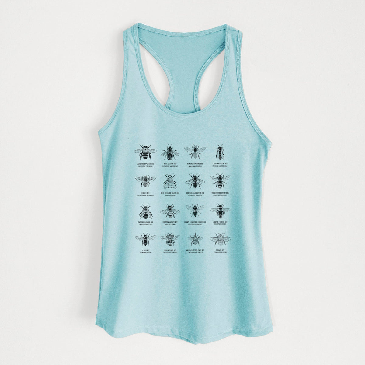 Bee Chart - Bees in North America - Women's Racerback Tanktop
