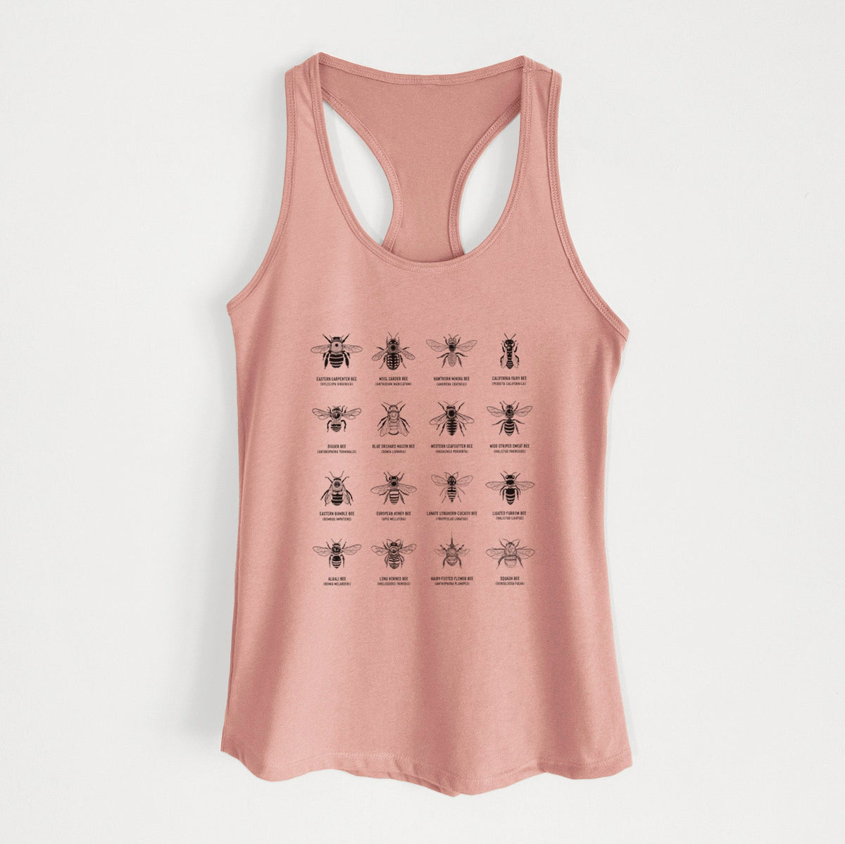 Bee Chart - Bees in North America - Women's Racerback Tanktop
