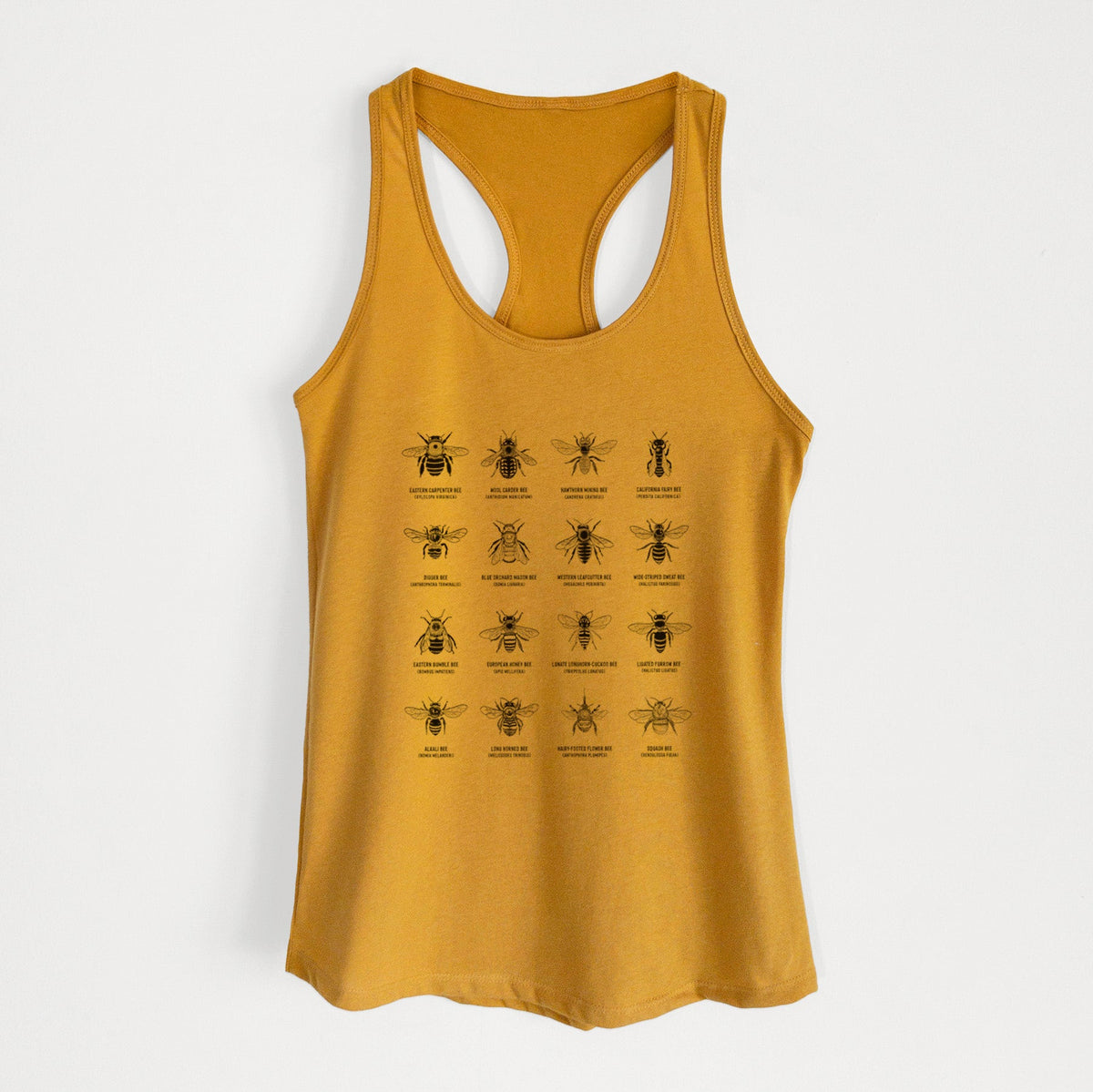 Bee Chart - Bees in North America - Women's Racerback Tanktop