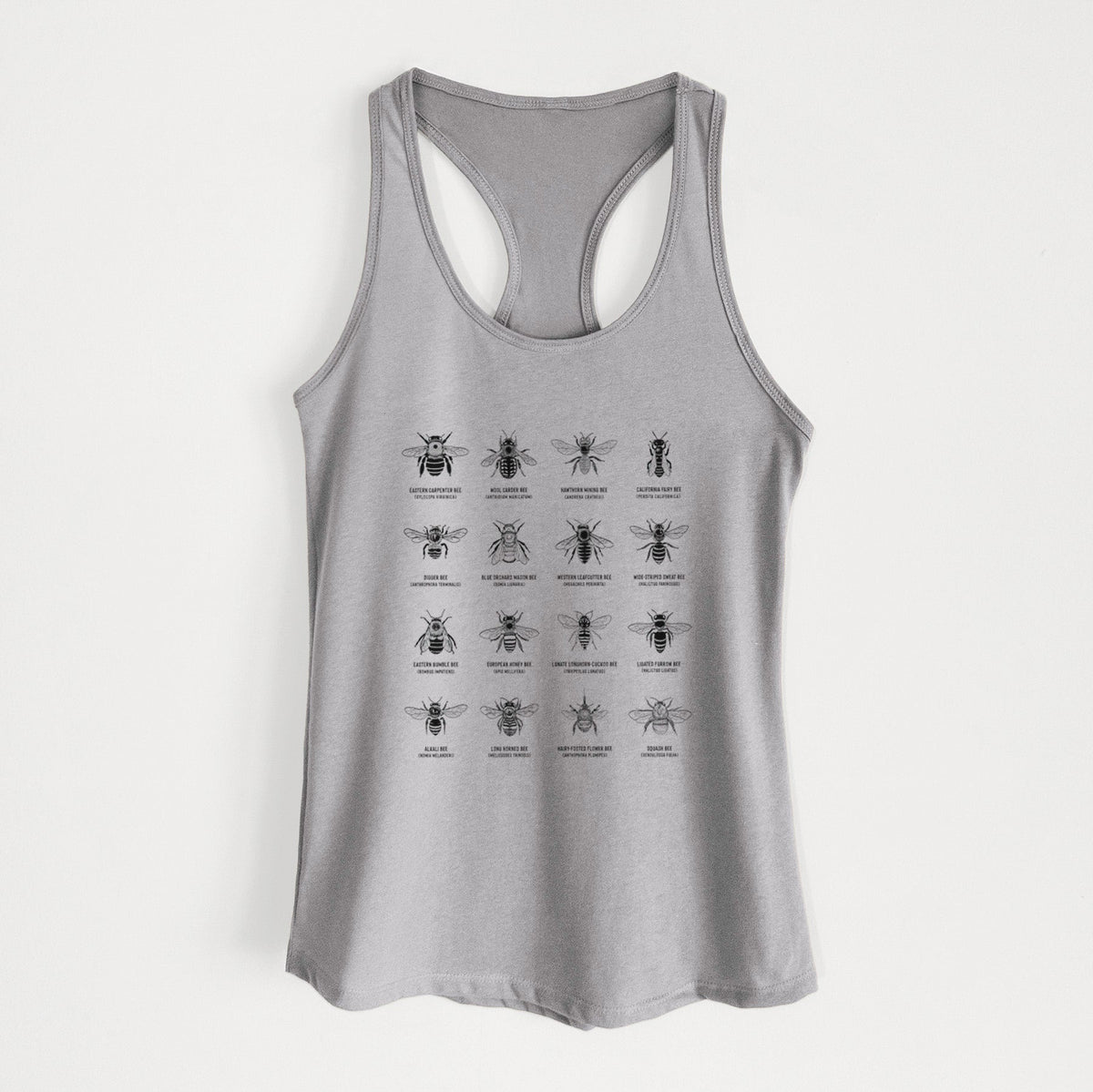 Bee Chart - Bees in North America - Women's Racerback Tanktop