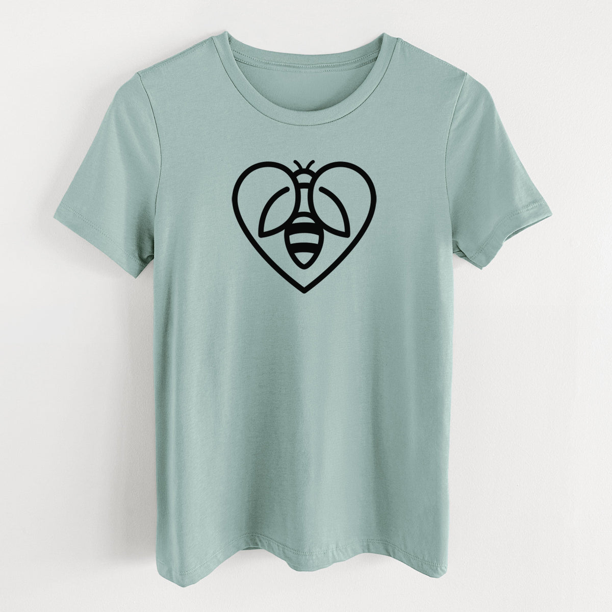 Bee Heart Icon - Women's Lightweight Relaxed Fit 100% Cotton Crewneck