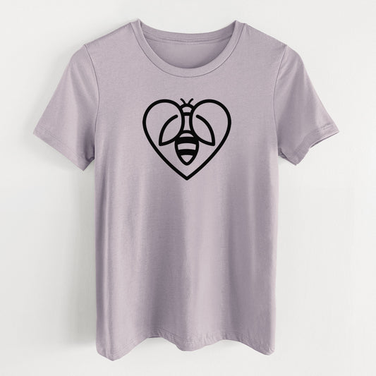 Bee Heart Icon - Women's Lightweight Relaxed Fit 100% Cotton Crewneck