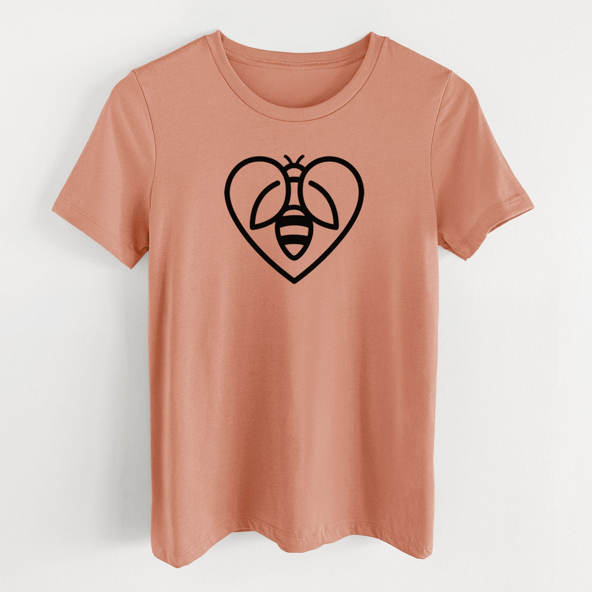 Bee Heart Icon - Women's Lightweight Relaxed Fit 100% Cotton Crewneck
