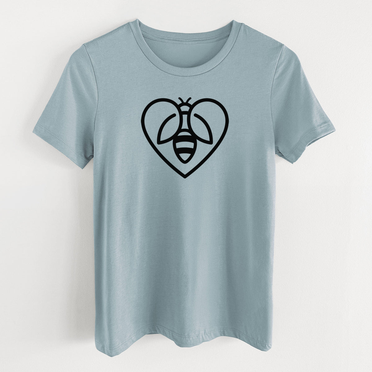 Bee Heart Icon - Women's Lightweight Relaxed Fit 100% Cotton Crewneck
