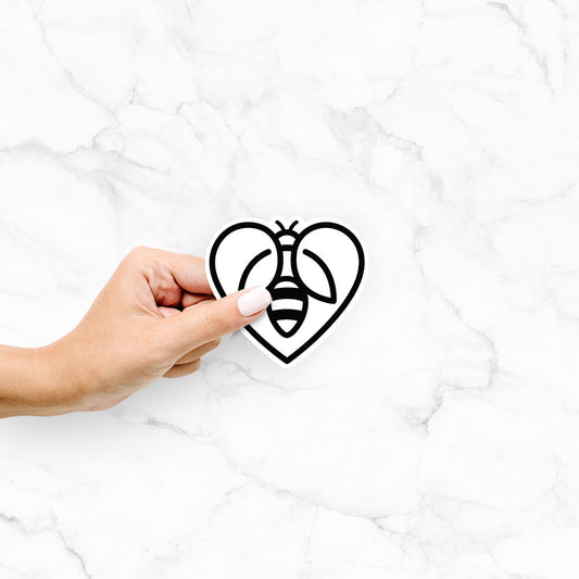 Bee Heart Icon - Decal Sticker