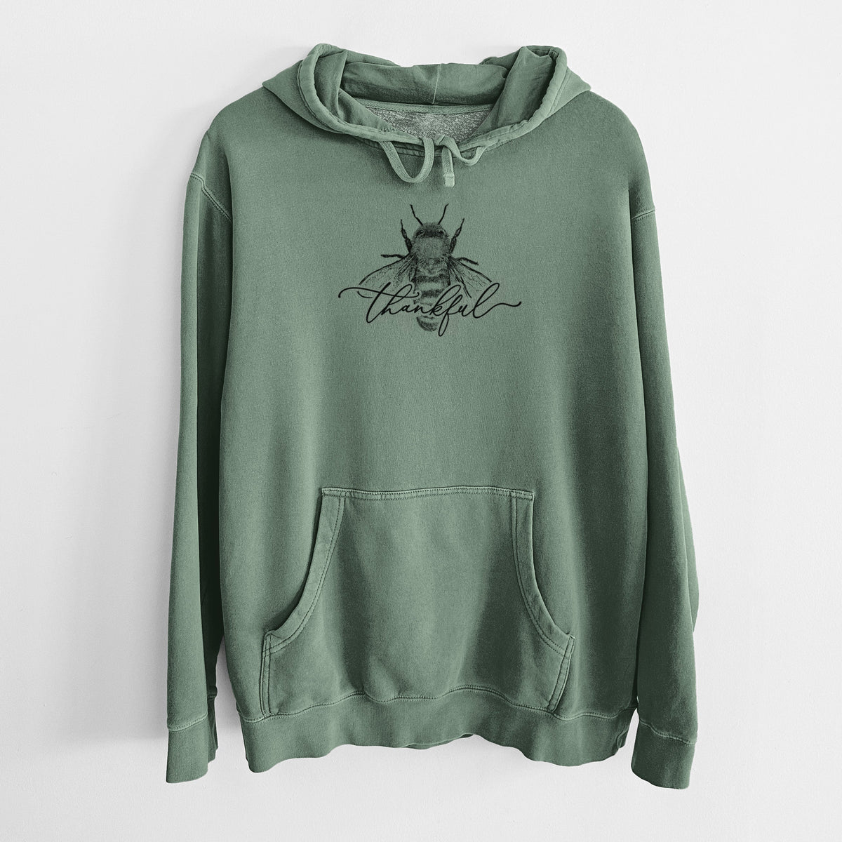 Bee Thankful - Unisex Pigment Dyed Hoodie