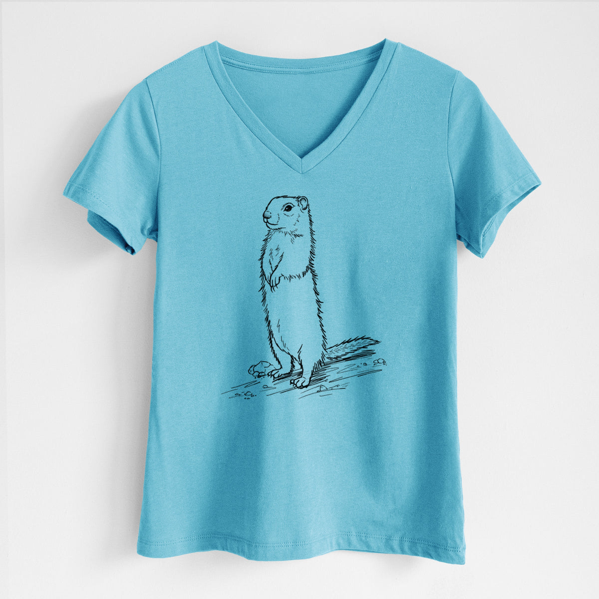 Belding's Ground Squirrel - Urocitellus beldingi - Women's Lightweight Relaxed Fit 100% Cotton V-neck