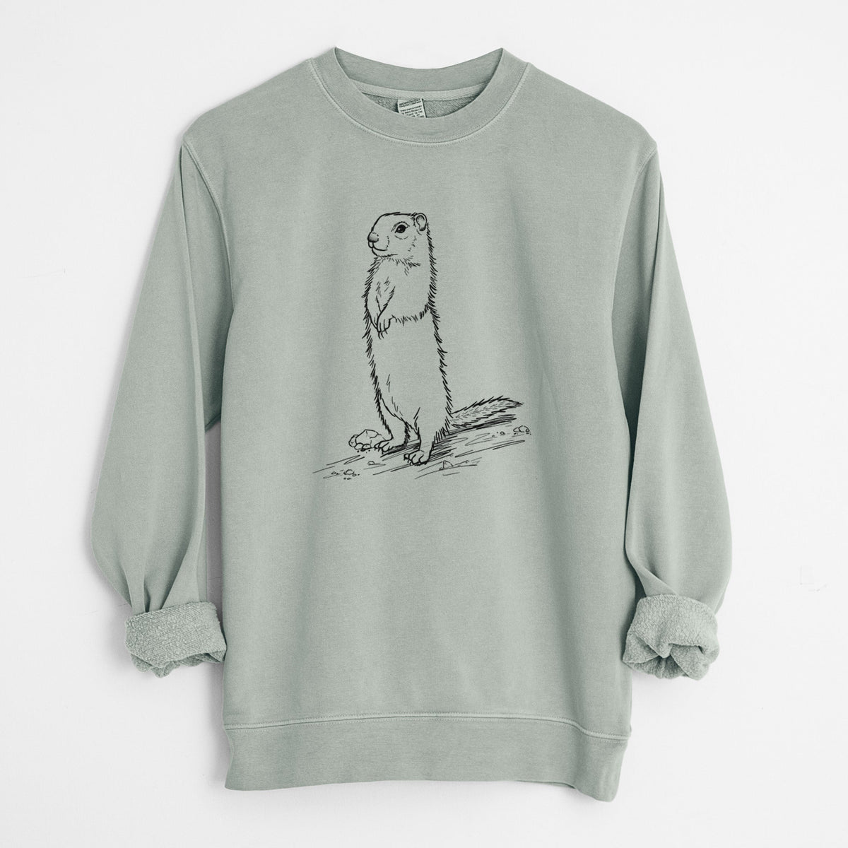 Belding's Ground Squirrel - Urocitellus beldingi - Unisex Pigment Dyed Crew Sweatshirt