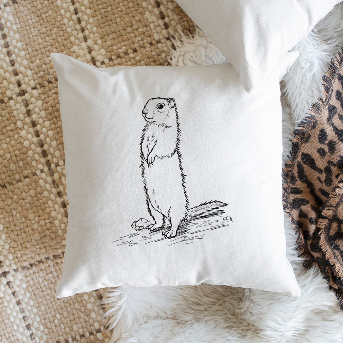 Belding's Ground Squirrel - Urocitellus beldingi - Throw Pillow Cover