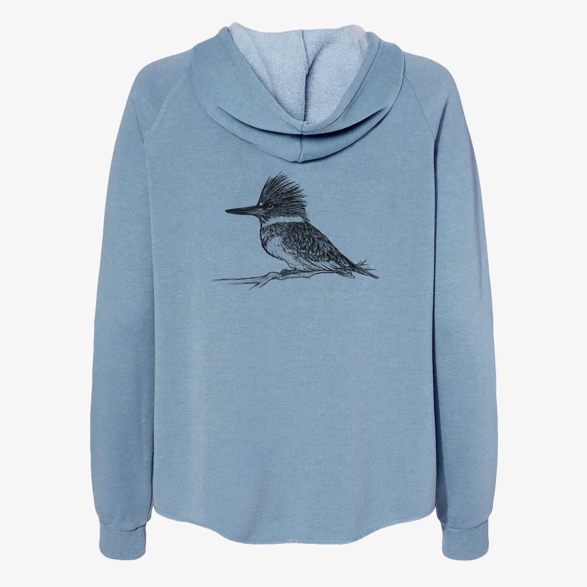 Belted Kingfisher - Megaceryle alcyon - Women's Cali Wave Zip-Up Sweatshirt