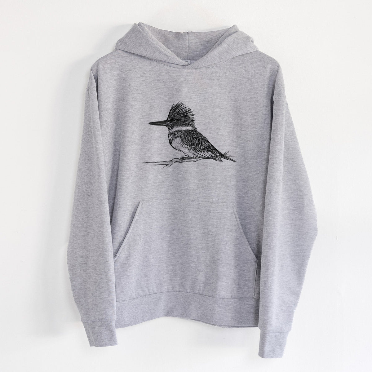 Belted Kingfisher - Megaceryle alcyon  - Statement Midweight Hoodie