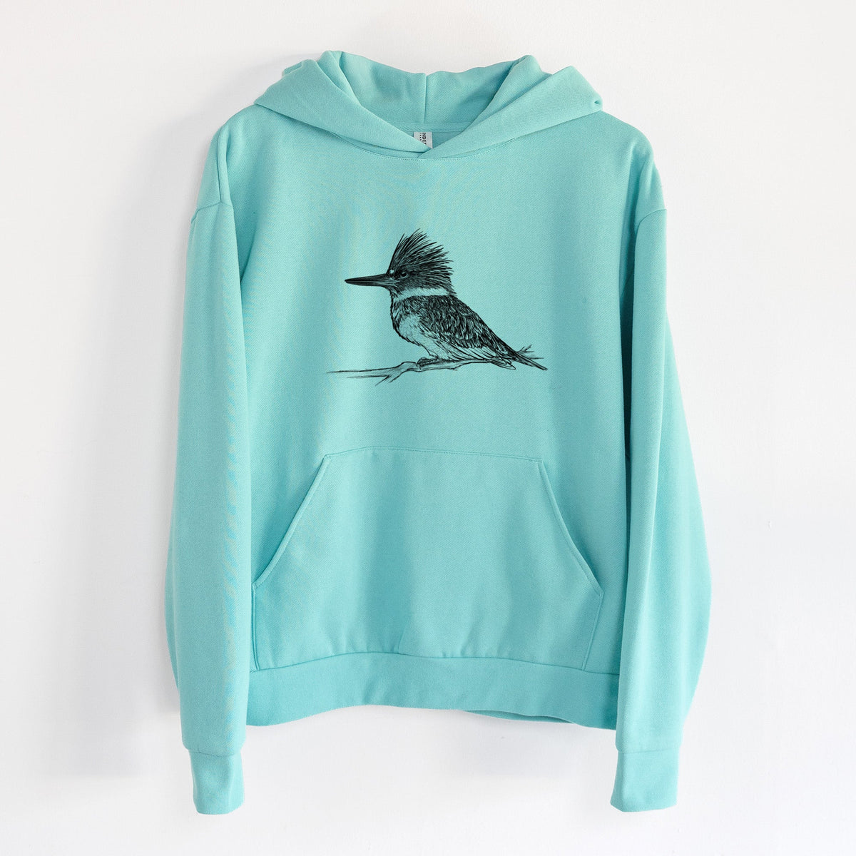 Belted Kingfisher - Megaceryle alcyon  - Statement Midweight Hoodie