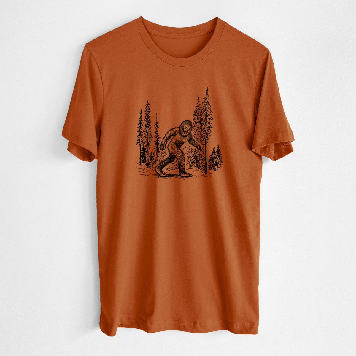 Bigfoot in the Woods - Lightweight 100% Cotton Unisex Crewneck
