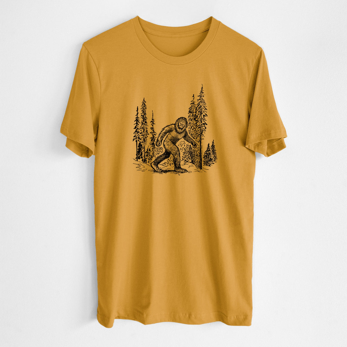 Bigfoot in the Woods - Lightweight 100% Cotton Unisex Crewneck