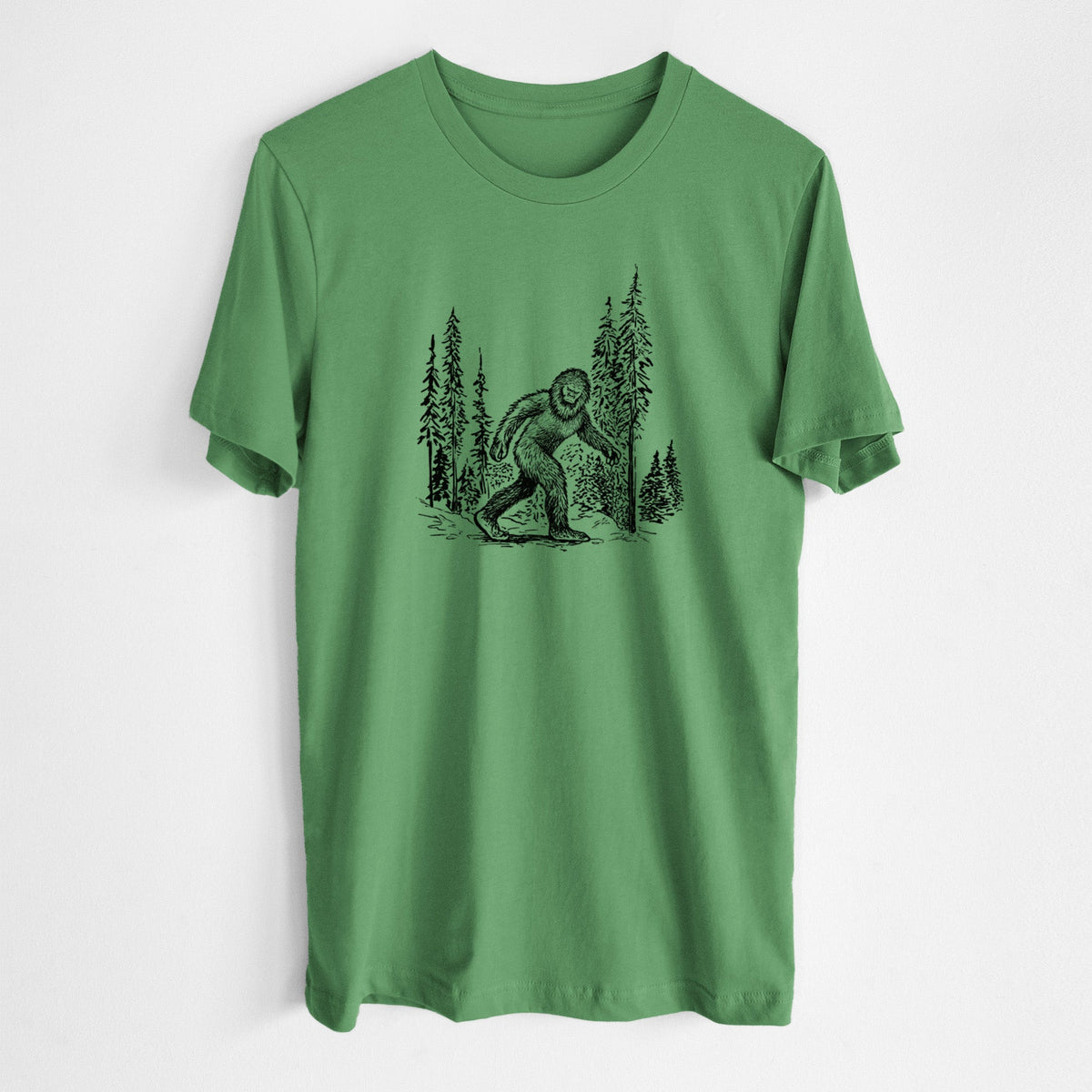 Bigfoot in the Woods - Lightweight 100% Cotton Unisex Crewneck