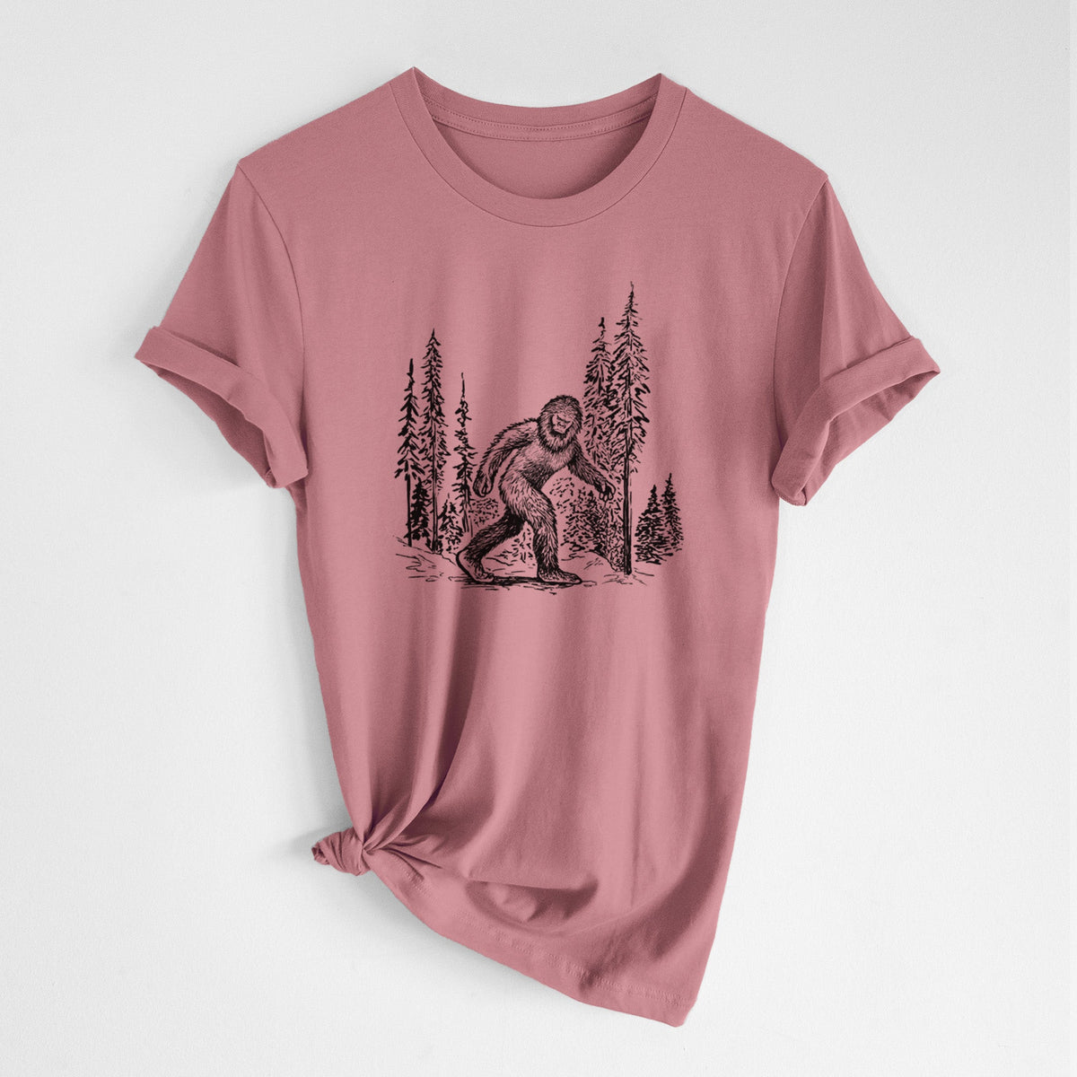 Bigfoot in the Woods - Lightweight 100% Cotton Unisex Crewneck