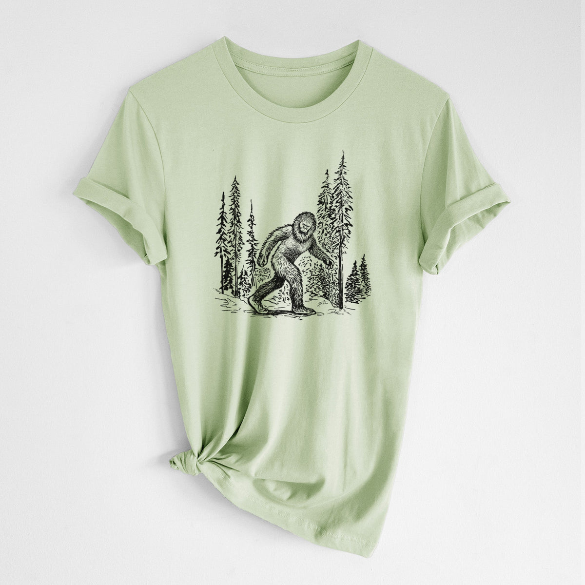 Bigfoot in the Woods - Lightweight 100% Cotton Unisex Crewneck