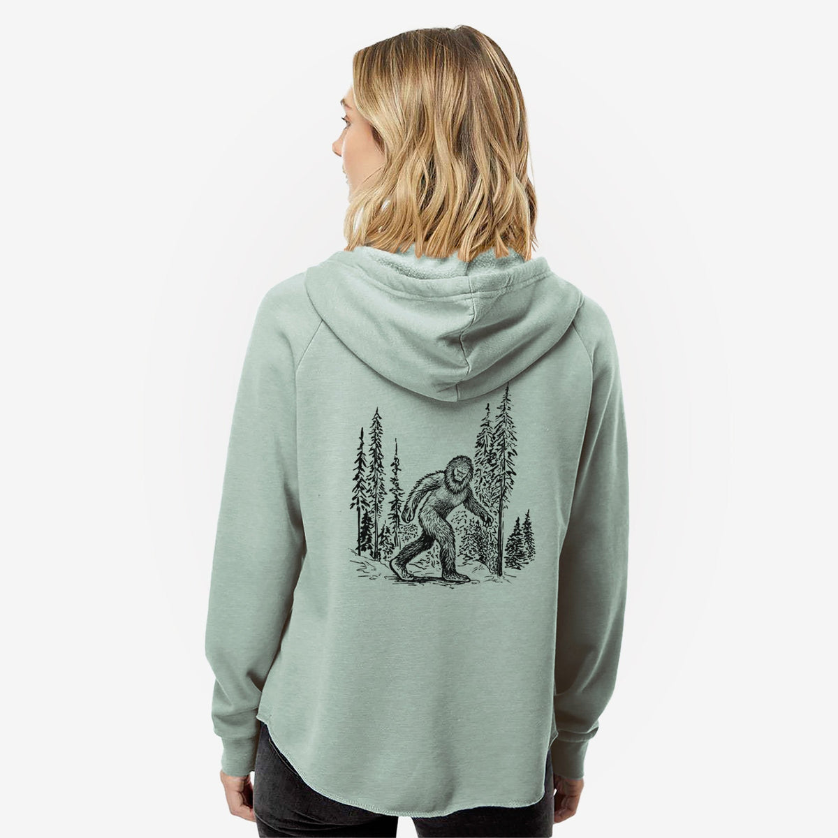 Bigfoot in the Woods - Women's Cali Wave Zip-Up Sweatshirt