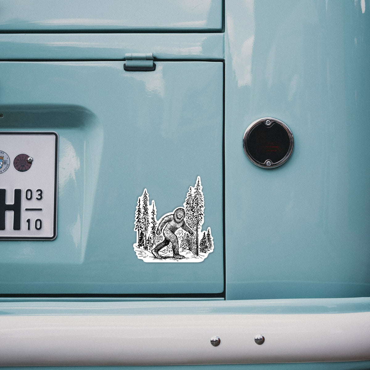 Bigfoot in the Woods - Decal Sticker