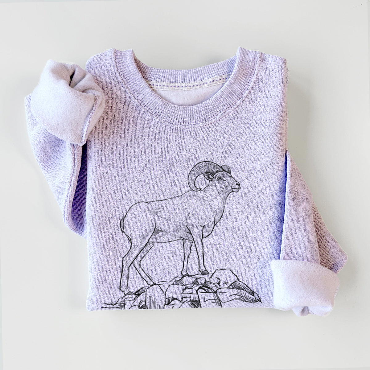 Bighorn Sheep Ram - Ovis canadensis - Knit Sweatshirt