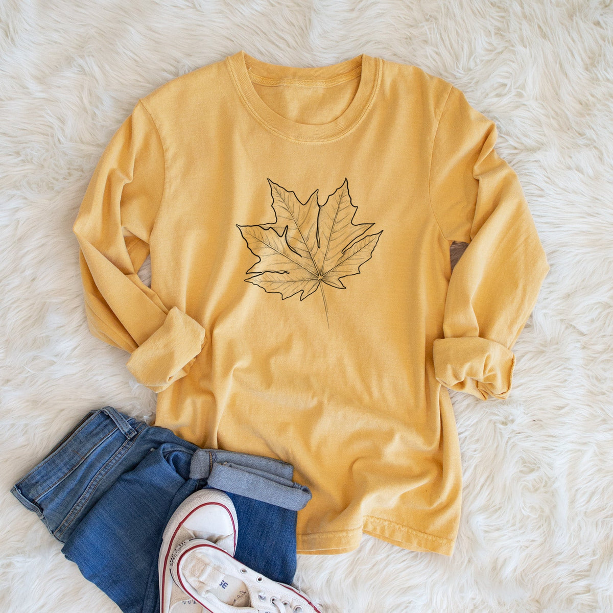 Bigleaf Maple - Acer macrophyllum - Unisex Comfort Colors 100% Cotton Long Sleeve