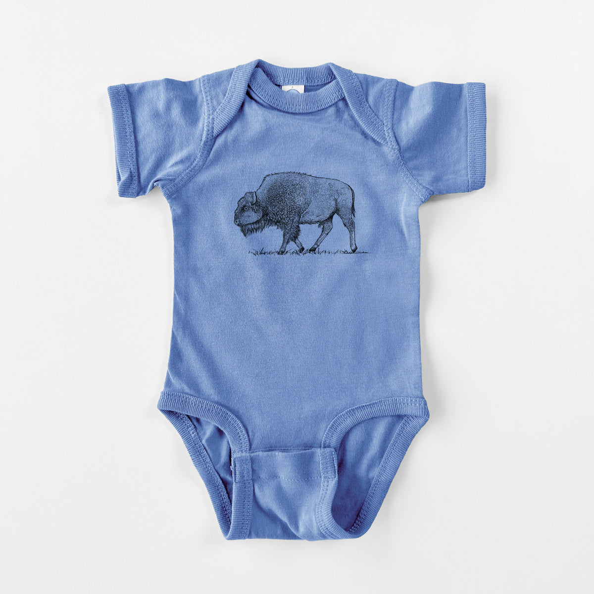 American Bison / Buffalo - Bison bison - Baby Fine Jersey Bodysuit
