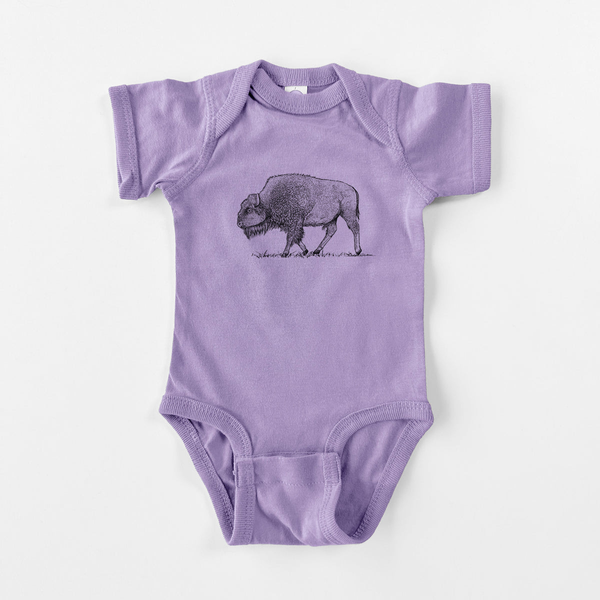 American Bison / Buffalo - Bison bison - Baby Fine Jersey Bodysuit