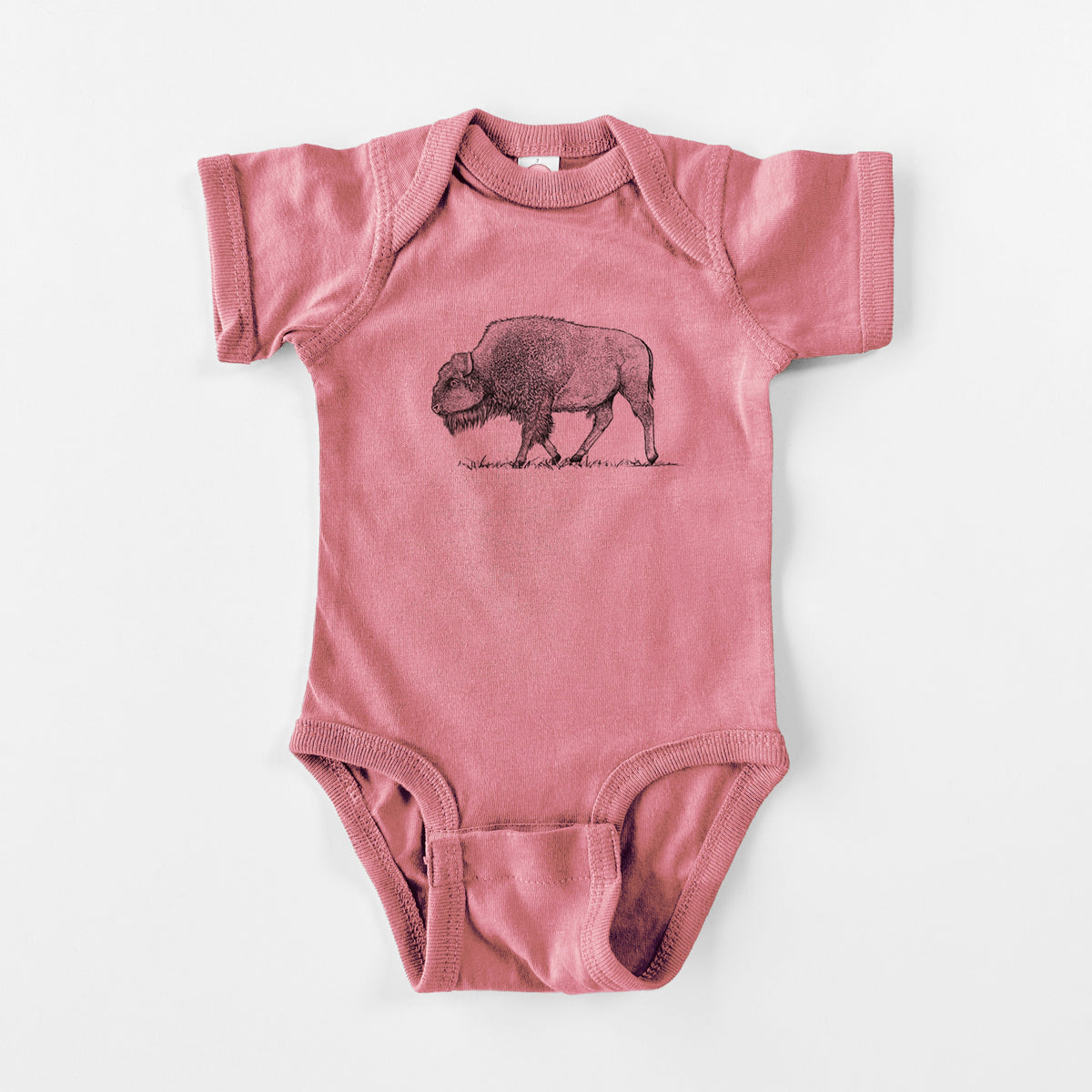 American Bison / Buffalo - Bison bison - Baby Fine Jersey Bodysuit