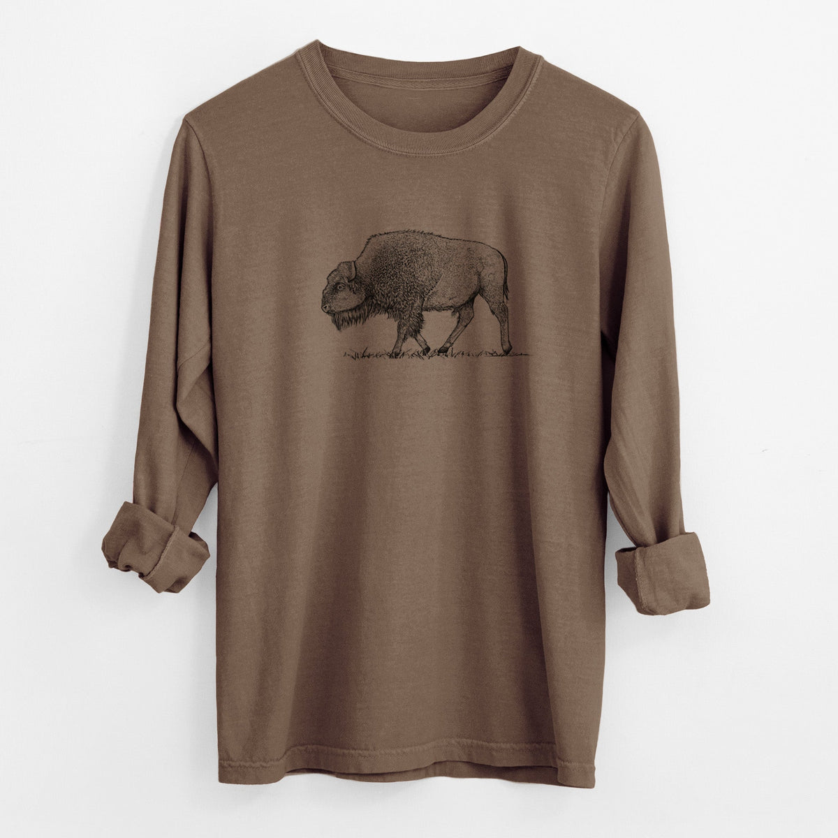 American Bison / Buffalo - Bison bison - Unisex Comfort Colors 100% Cotton Long Sleeve