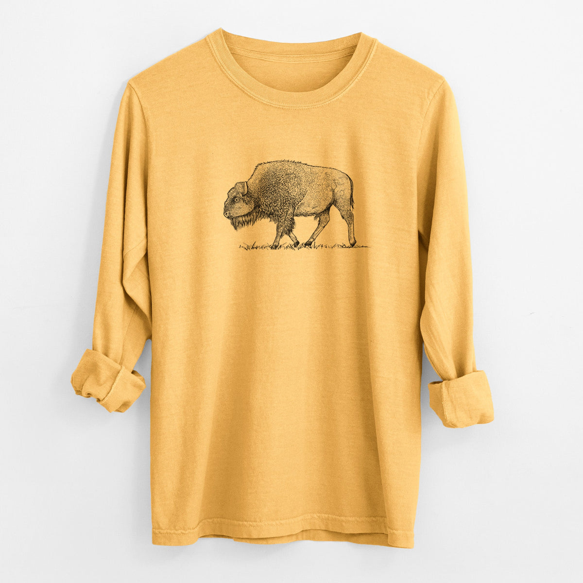 American Bison / Buffalo - Bison bison - Unisex Comfort Colors 100% Cotton Long Sleeve