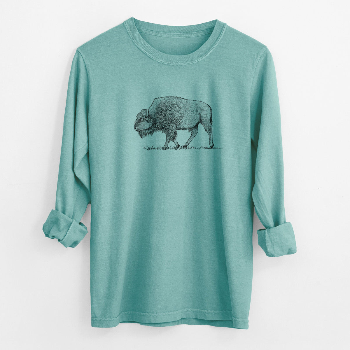 American Bison / Buffalo - Bison bison - Unisex Comfort Colors 100% Cotton Long Sleeve
