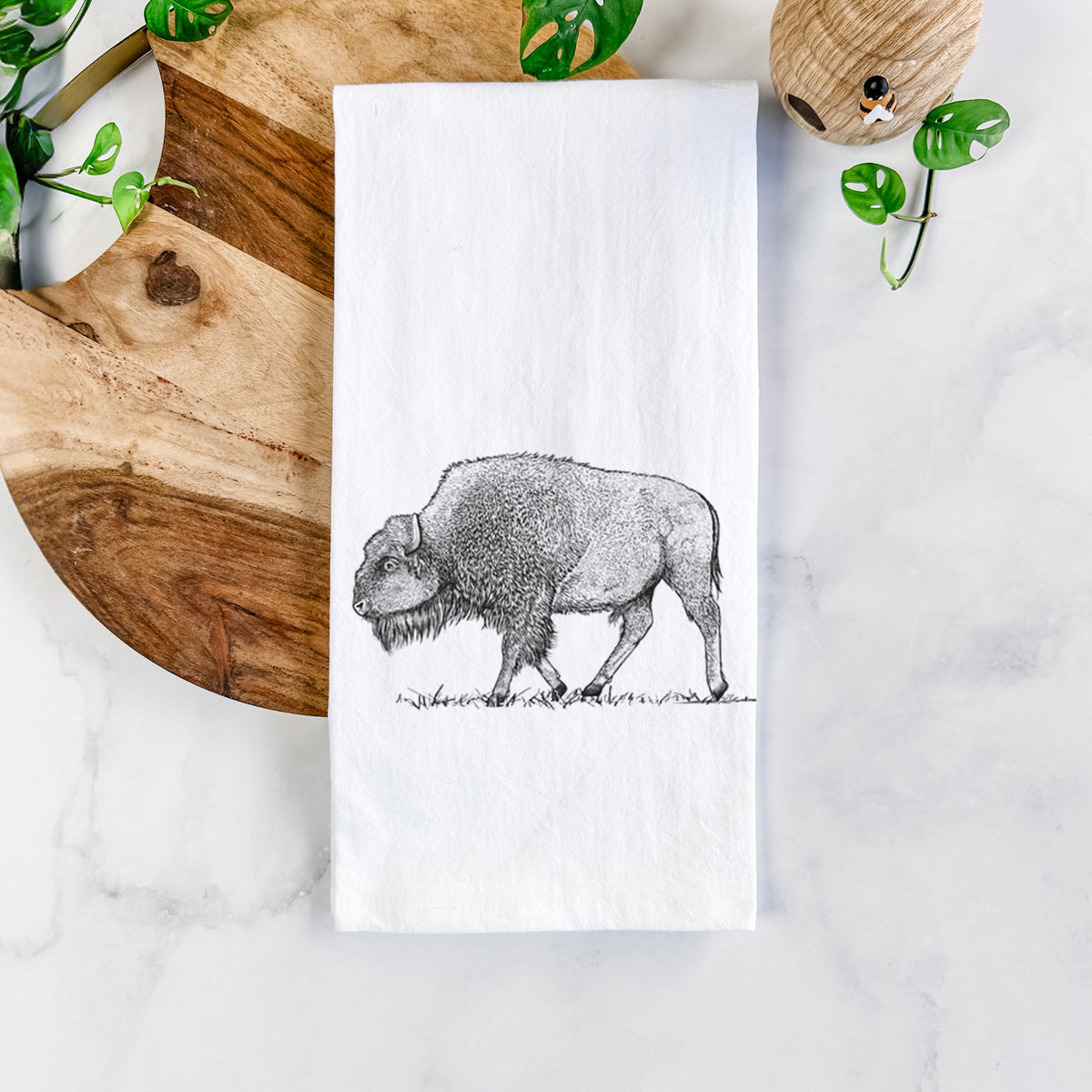 American Bison / Buffalo - Bison bison Tea Towel