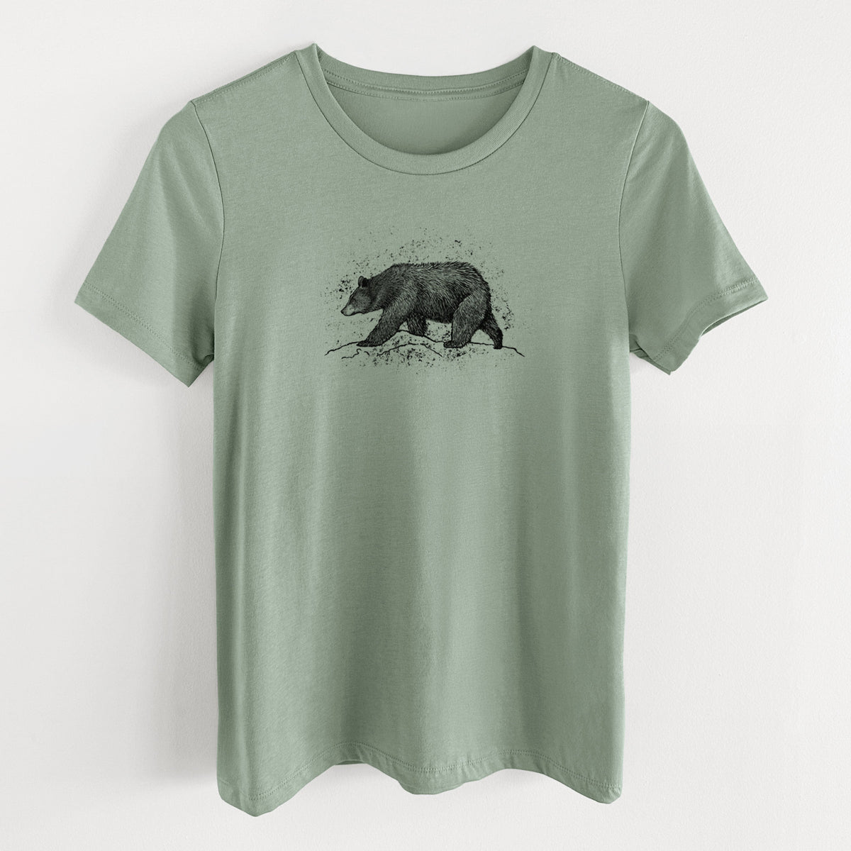 Black Bear - Women's Lightweight Relaxed Fit 100% Cotton Crewneck